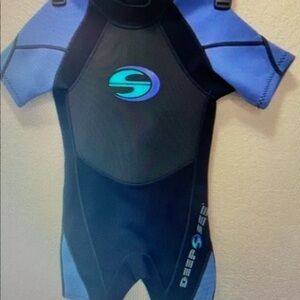 Kids Swim Bodysuit - Black and Blue
